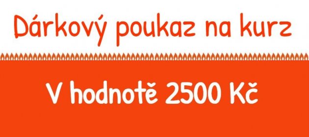 Dárkový poukaz na kurz v hodnotě 2500 Kč