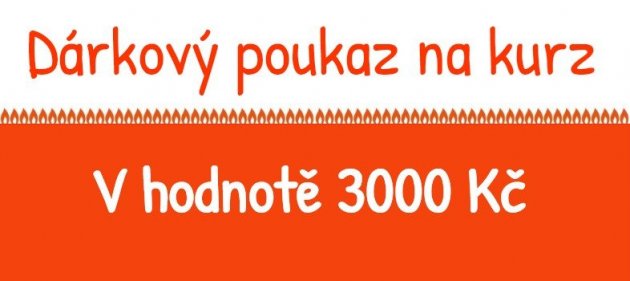 Dárkový poukaz na kurz v hodnotě 3000 Kč